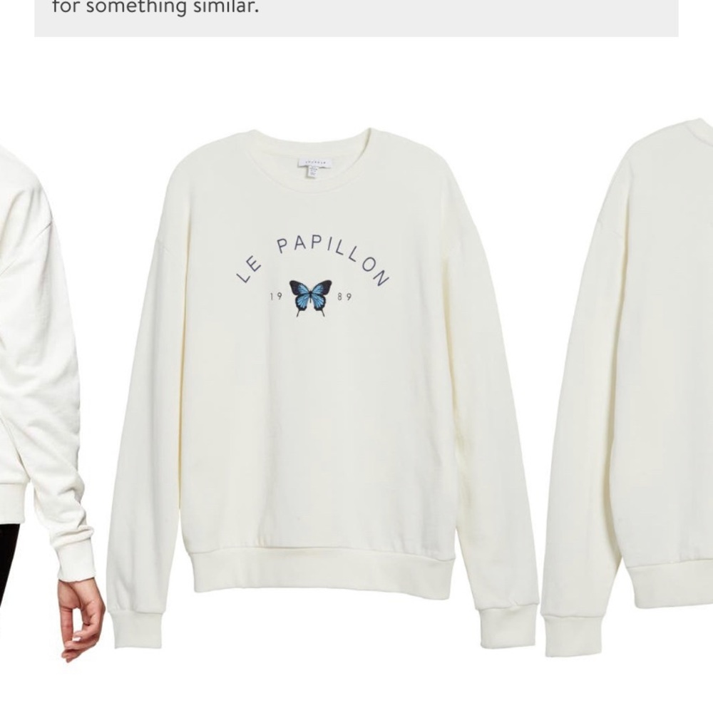 TOPSHOP butterfly crewneck